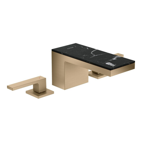 hansgrohe 3-Loch-Waschtischarmatur 70 Axor MyEdition A 151mm, m Pus-Op-Abl, o Pl, brush. bron