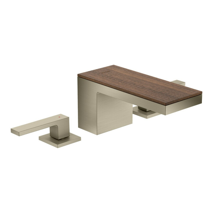 hansgrohe 3-Loch-Waschtischarmatur 70 Axor MyEdition A 151mm, m Pus-Op-Abl, o Pl., brush. ni.