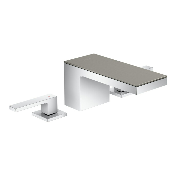 hansgrohe 3-Loch-Waschtischarmatur 70 Axor MyEdition A 151mm, m Pus-Op-Abl, o. Pl., chr