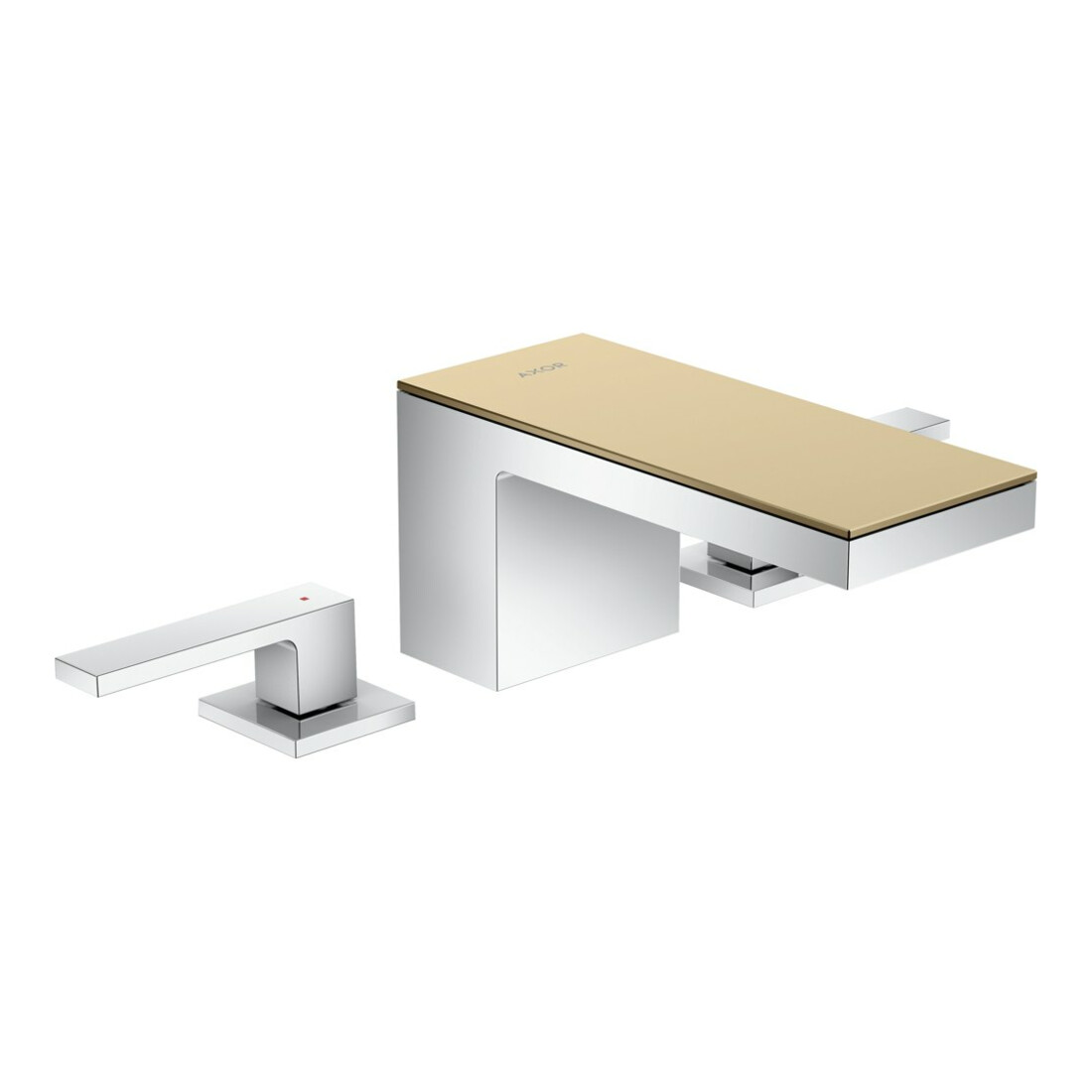 hansgrohe 3-Loch-Waschtischarmatur 70 Axor MyEdition A 151mm, m Pus-Op-Abl, o. Pl., chr