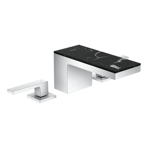 hansgrohe 3-Loch-Waschtischarmatur 70 Axor MyEdition A 151mm, m Pus-Op-Abl, o. Pl., chr