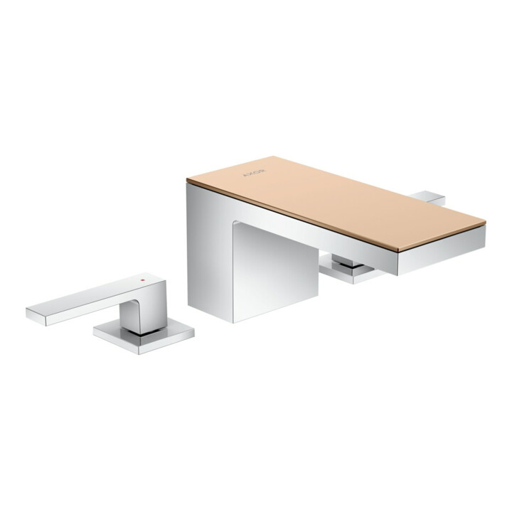 hansgrohe 3-Loch-Waschtischarmatur 70 Axor MyEdition A 151mm, m Pus-Op-Abl, o. Pl., chr
