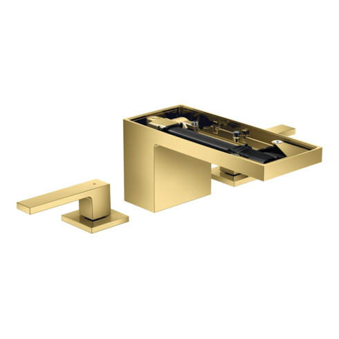 hansgrohe 3-Loch-Waschtischarmatur 70 Axor MyEdition A 151mm, m Pus-Op-Abl, o Pl, po gol opt