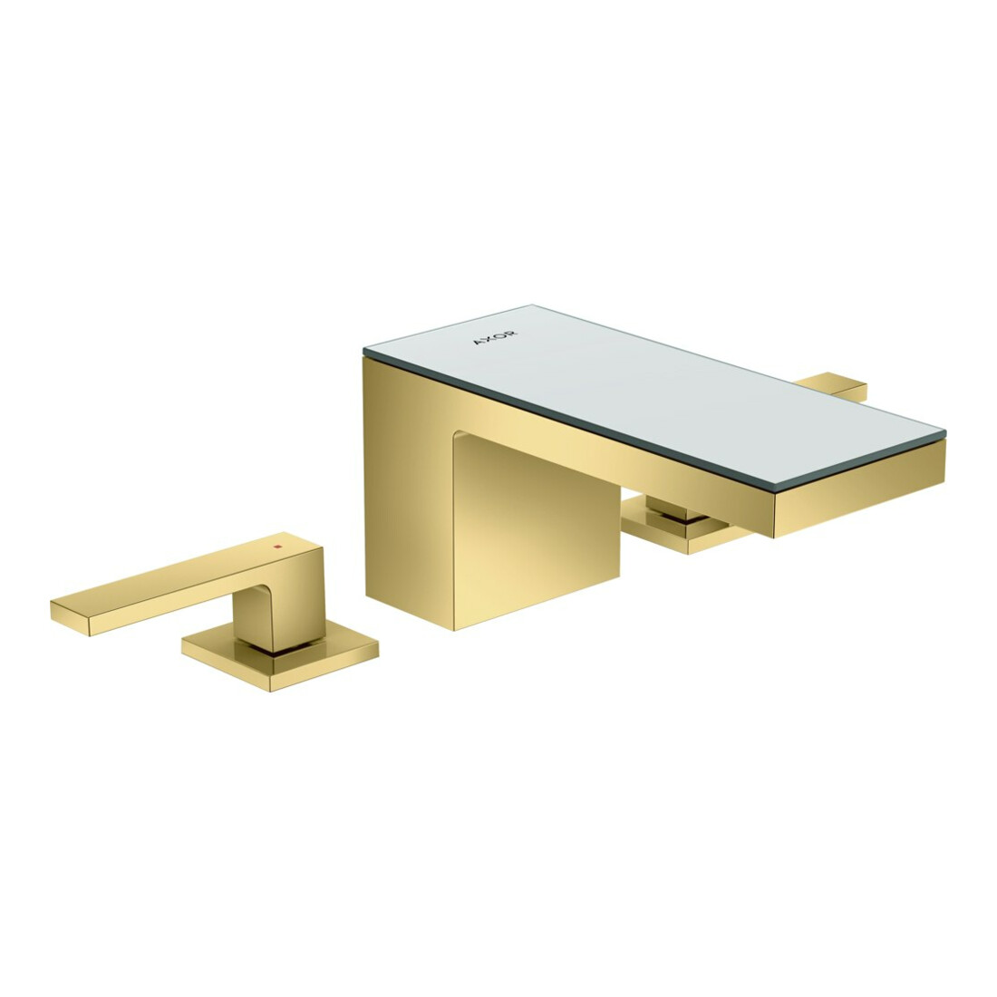 hansgrohe 3-Loch-Waschtischarmatur 70 Axor MyEdition A 151mm, m Pus-Op-Abl, o Pl, po gol opt