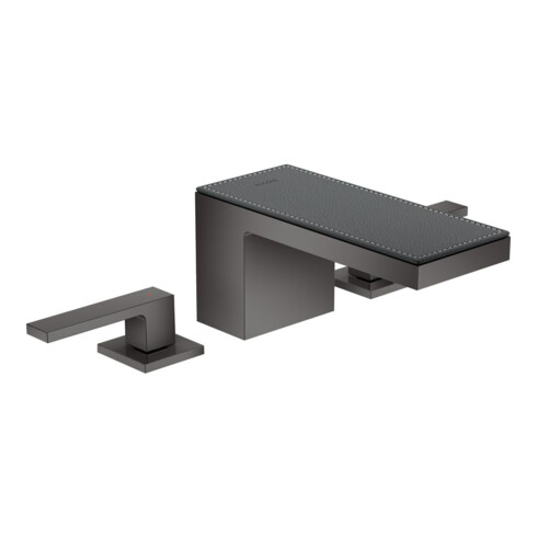 hansgrohe 3-Loch-Waschtischarmatur 70 Axor MyEdition A 151mm, m Pus-Op-Abl, o Pl, pol. bla vc