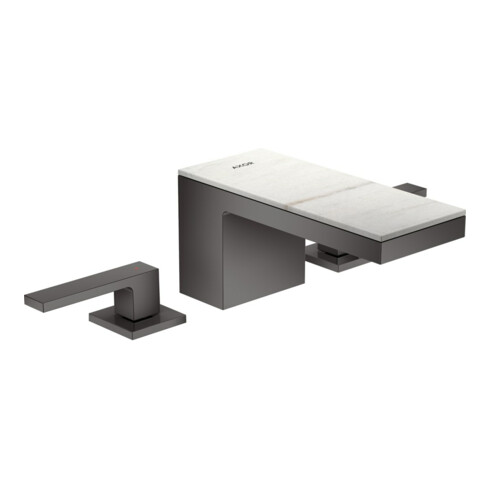 hansgrohe 3-Loch-Waschtischarmatur 70 Axor MyEdition A 151mm, m Pus-Op-Abl, o Pl, pol. bla vc