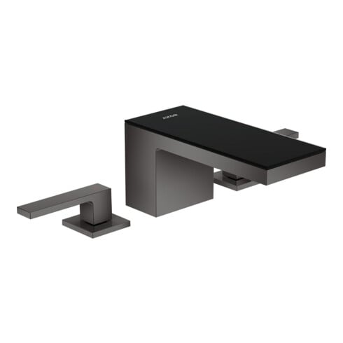 hansgrohe 3-Loch-Waschtischarmatur 70 Axor MyEdition A 151mm, m Pus-Op-Abl, o Pl, pol. bla vc