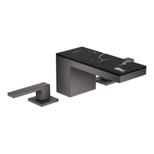 hansgrohe 3-Loch-Waschtischarmatur 70 Axor MyEdition A 151mm, m Pus-Op-Abl, o Pl, pol. bla vc