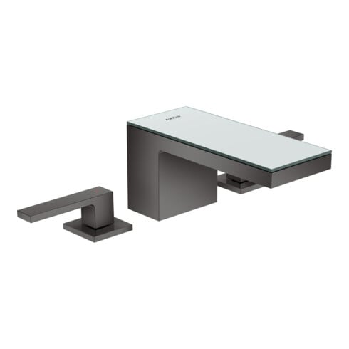 hansgrohe 3-Loch-Waschtischarmatur 70 Axor MyEdition A 151mm, m Pus-Op-Abl, o Pl, pol. bla vc
