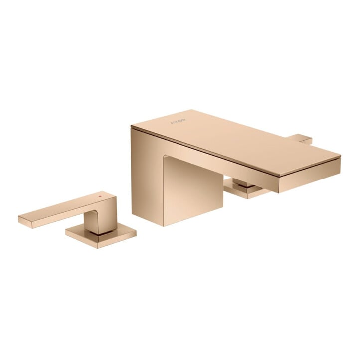 hansgrohe 3-Loch-Waschtischarmatur 70 Axor MyEdition A 151mm, m Pus-Op-Abl, o Pl., pol. r gol