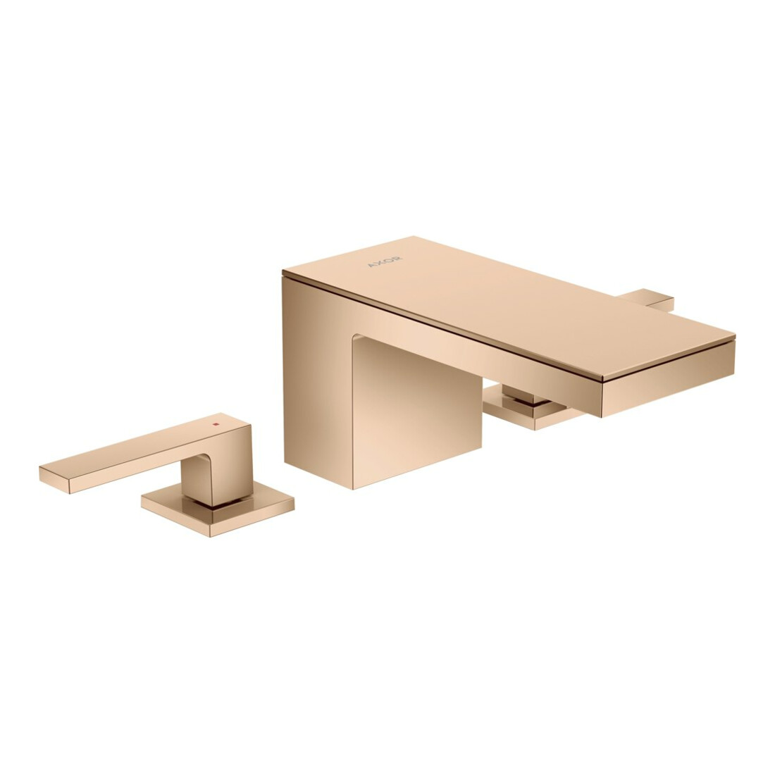hansgrohe 3-Loch-Waschtischarmatur 70 Axor MyEdition A 151mm, m Pus-Op-Abl, o Pl., pol. r gol