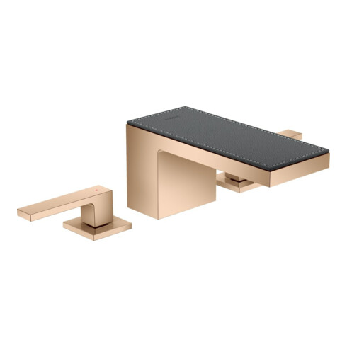 hansgrohe 3-Loch-Waschtischarmatur 70 Axor MyEdition A 151mm, m Pus-Op-Abl, o Pl., pol. r gol