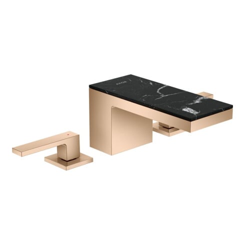 hansgrohe 3-Loch-Waschtischarmatur 70 Axor MyEdition A 151mm, m Pus-Op-Abl, o Pl., pol. r gol