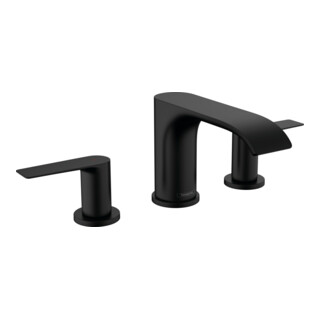 hansgrohe 3-Loch-Waschtischarmatur 90 Vivenis m Zugst.Abl.Gar., schwarz matt