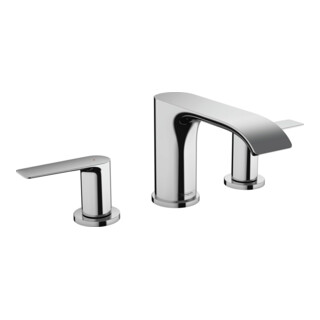 hansgrohe 3-Loch-Waschtischarmatur 90 Vivenis mit Zugstangen-Ablaufgarnitur, chrom
