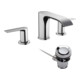hansgrohe 3-Loch-Waschtischarmatur 90 Vivenis mit Zugstangen-Ablaufgarnitur, chrom-3