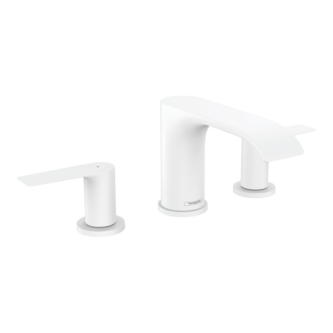 hansgrohe 3-Loch-Waschtischarmatur 90 Vivenis mit Zugstangen-Ablaufgarnitur, mattweiß