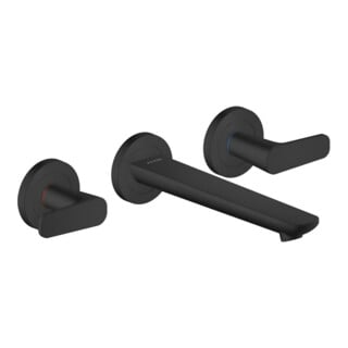 hansgrohe 3-Loch-Waschtischarmatur Axor Citterio C o S, matt-sw, UP Wandmont., Ausl. 193mm