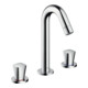 hansgrohe 3-Loch-Waschtischarmatur Logis 150 mit Zugstangen-Ablaufgarnitur, chrom-1