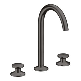 hansgrohe 3-Loch-Waschtischarmatur Sel. 170 Axor One A 140mm, m Pus-Op-Abl, brush. bla vc