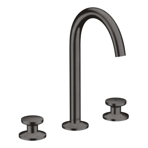 hansgrohe 3-Loch-Waschtischarmatur Sel. 170 Axor One A 140mm, m Pus-Op-Abl, brush. bla vc