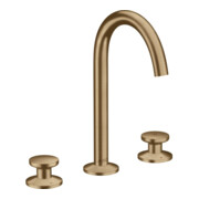 hansgrohe 3-Loch-Waschtischarmatur Sel. 170 Axor One A 140mm, m Pus-Op-Abl, brush. bron