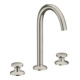 hansgrohe 3-Loch-Waschtischarmatur Sel. 170 Axor One A 140mm, m Pus-Op-Abl, Edelstahl-Optik-1
