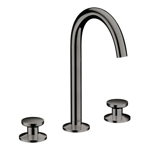 hansgrohe 3-Loch-Waschtischarmatur Sel. 170 Axor One A 140mm, m Pus-Op-Abl, pol. bla vc