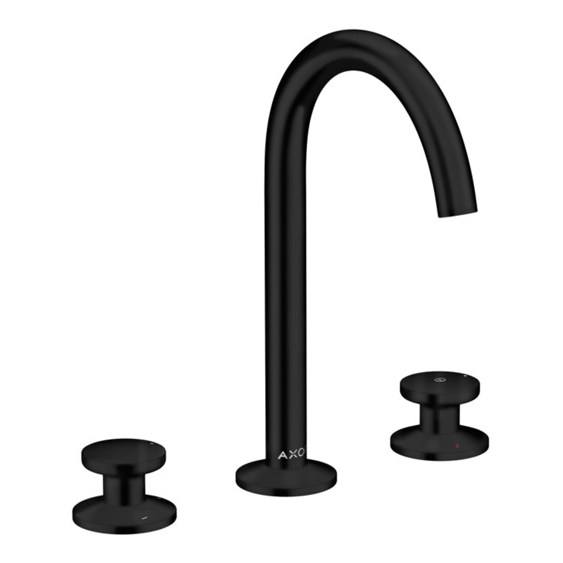 hansgrohe 3-Loch-Waschtischarmatur Sel. 170 Axor One A 140mm, m Push-Open-Ablaufg., matt-sw