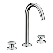hansgrohe 3-Loch-Waschtischarmatur Sel. 170 Axor One Ausl. 140mm, m Push-Open-Ablaufg., chrom