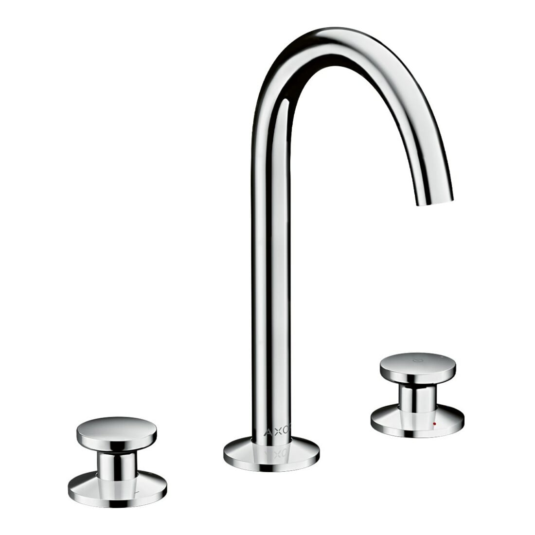 hansgrohe 3-Loch-Waschtischarmatur Sel. 170 Axor One Ausl. 140mm, m Push-Open-Ablaufg., chrom