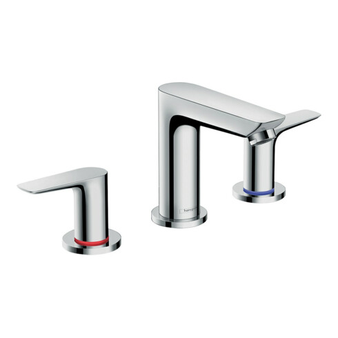 hansgrohe 3-Loch-Waschtischarmatur Talis E mit Zugstangen-Ablaufgarnitur, chrom