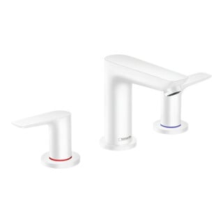 hansgrohe 3-Loch-Waschtischarmatur Talis E mit Zugstangen-Ablaufgarnitur, mattweiß