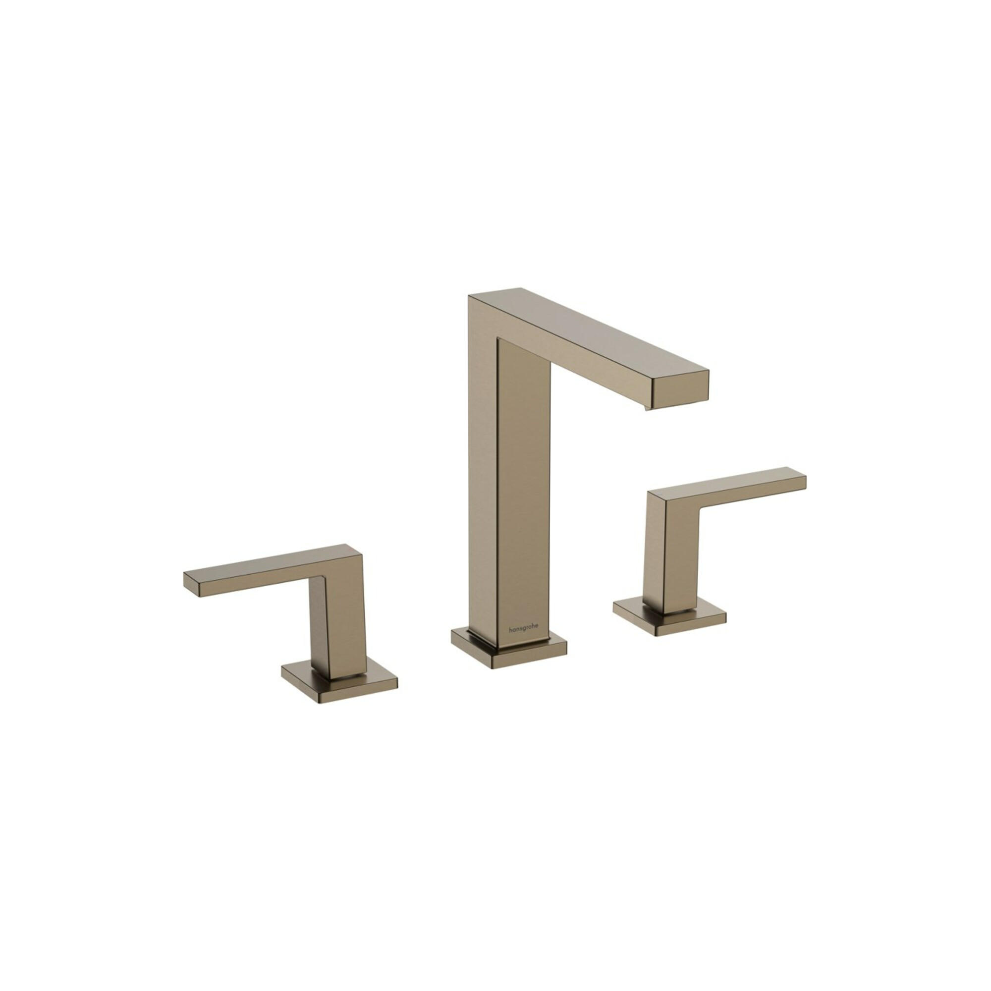 hansgrohe 3-Loch-Waschtischarmatur Tecturis E m Push-Open-Ablaufg., brushed bronze