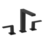 hansgrohe 3-Loch-Waschtischarmatur Tecturis E m Push-Open-Ablaufgarnitur, mattschwarz