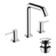hansgrohe 3-Loch-Waschtischarmatur Tecturis S mit Push-Open-Ablaufgarnitur, chrom-3
