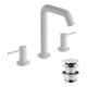 hansgrohe 3-Loch-Waschtischarmatur Tecturis S mit Push-Open-Ablaufgarnitur, mattweiß-3