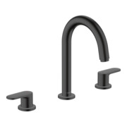 hansgrohe 3-Loch-Waschtischarmatur Vernis Blend m Zugstangen-Ablaufgarnitur, mattschwarz