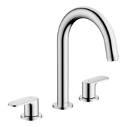 hansgrohe 3-Loch-Waschtischarmatur Vernis Blend mit Zugstangen-Ablaufgarnitur, chrom