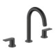 hansgrohe 3-Loch-Waschtischarmatur Vernis Shape m Zugstangen-Ablaufgarnitur, mattschwarz-1