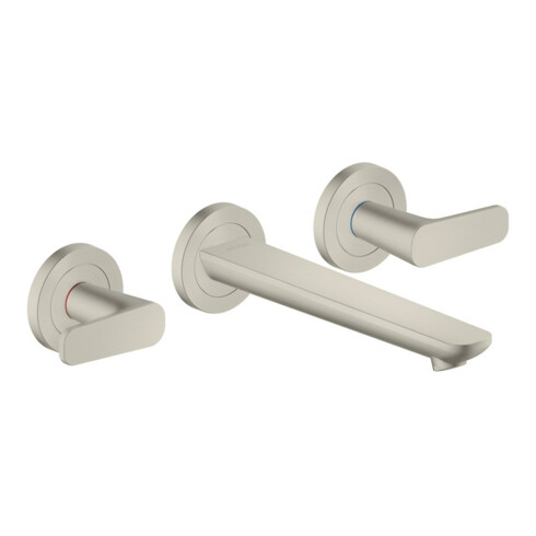 hansgrohe 3-Loch-Waschtischarmatur Wand UP Axor Citterio C mit Auslauf 195 mm BSO