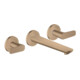 hansgrohe 3-Loch-Waschtischarmatur Wand UP Axor Citterio C mit Auslauf 195 mm Cubic cut BRG-1