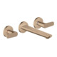 hansgrohe 3-Loch-Waschtischarmatur Wand UP Axor Citterio C mit Auslauf 195 mm Cubic cut PRG-1