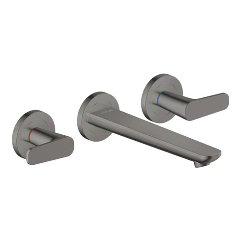 hansgrohe 3-Loch-Waschtischarmatur Wand UP Axor Citterio C mit Auslauf 195 mm PBC