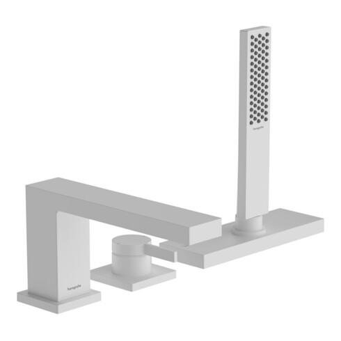 hansgrohe 3-Loch-Waschtischmischer Tecturis E mit sBox, mattweiß