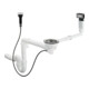 hansgrohe Ab- u. Überlaufgarnitur D16-11 autom., für Einzelbecken Granit, chrom-4