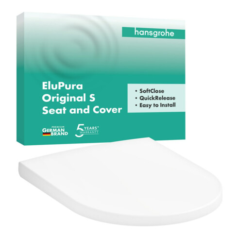 hansgrohe Abattant WC EluPura Original S blanc, avec SmartClean et QuickRelease