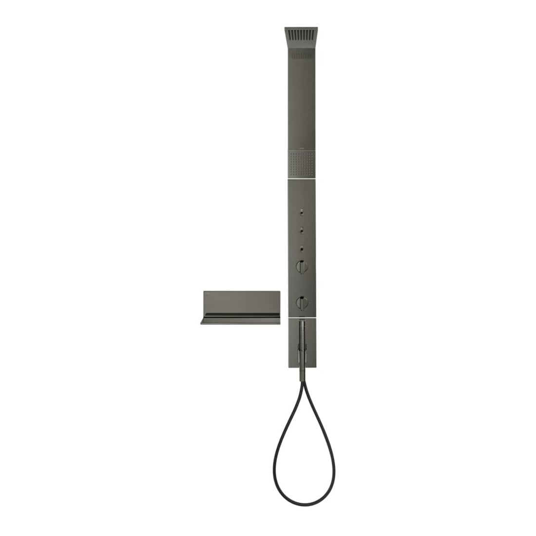 hansgrohe Ablage Axor Uni. Rectangular 300mm, Wandmont., polished black chrome