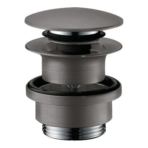 hansgrohe Ablaufgarnitur Push-op, f WT- u. Bidetm., brush. bla vc