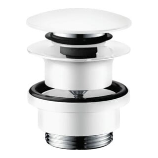 hansgrohe Ablaufgarnitur Push-op, f WT- u. Bidetmischer, mattweiß